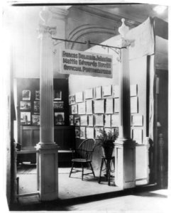 Exhibit display area for architectural photographs by Frances Benjamin Johnston, Mattie Edwards Hewitt, Official Photographers LCCN2002711150 photo