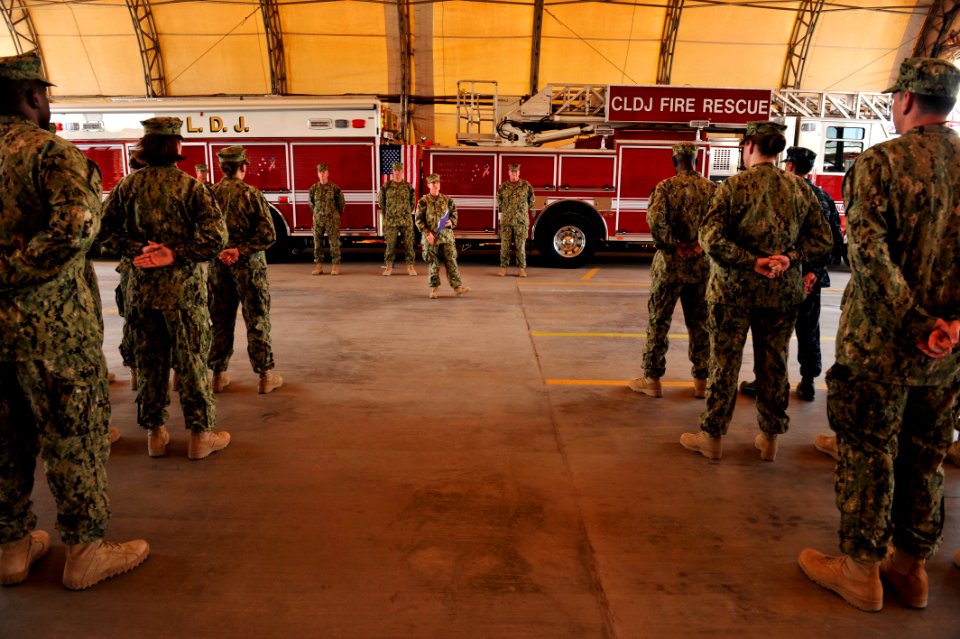 Expeditionary Medical Facility change of command 140605-N-RY232-048