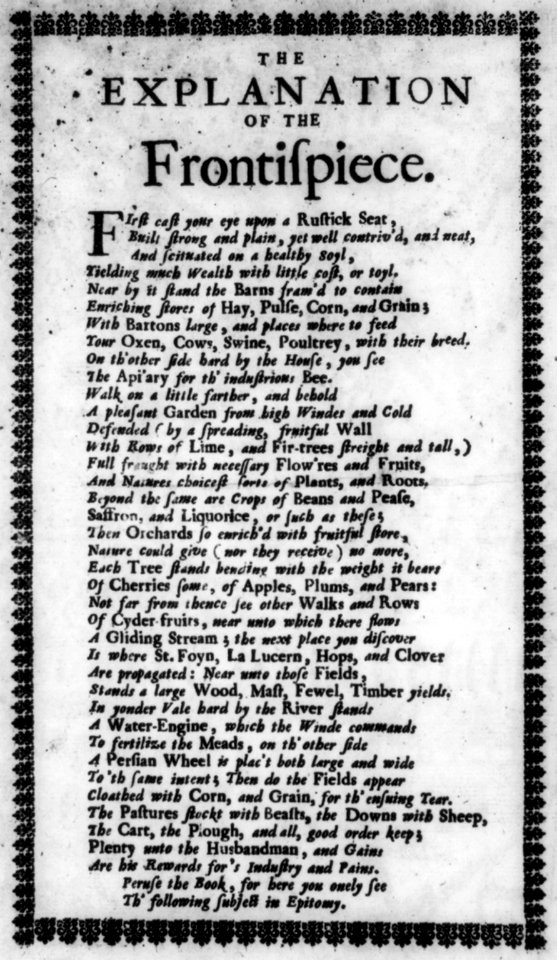 Explanation of frontispiece of Systema Agriculturae. 1669 LCCN2006682597