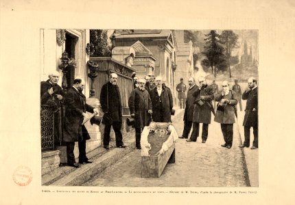 Exhumation des restes de Rossini au Père-Lachaise - la reconnaissance du corps