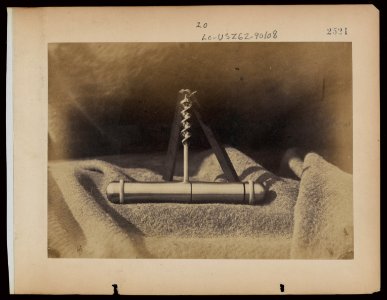 Expedients for crossing streams, pocket auger used to construct the frames of the blanket boats LCCN97503191