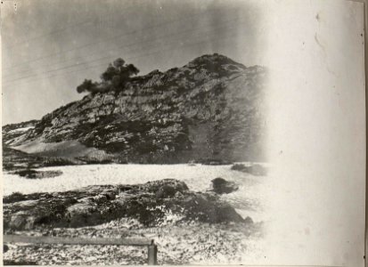 Explosion einer 28 cm Granate an der Cima Dodici (BildID 15627326)