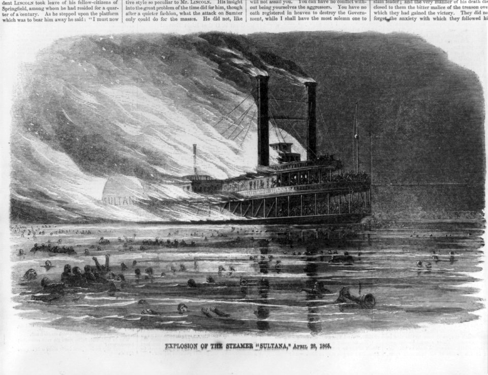 Explosion of the steamer SULTANA, April 28, 1865 LCCN2002699583