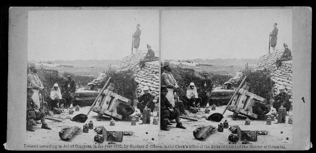 Exploded cannon in Yorktown, Virginia