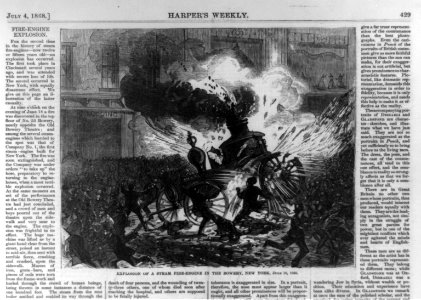 Explosion of a steam fire-engine in the Bowery, New York, June 18, 1868 LCCN2003653727