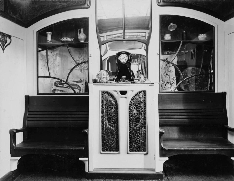 Exposición de arte alemán - horno de asiento bella época Dresde