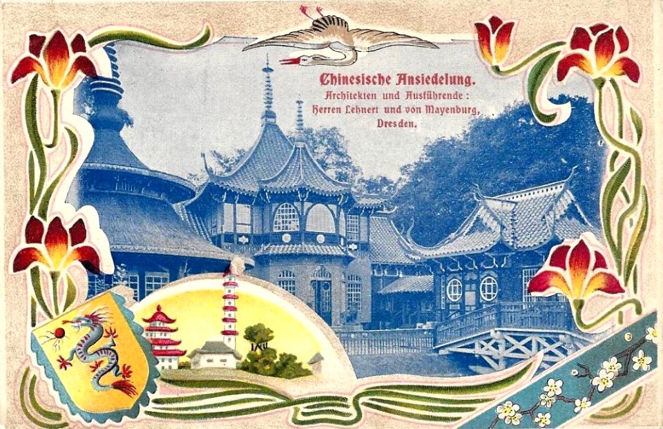 Exposición de construcción en Alemana armas de China bella época Dresde