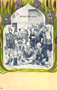 Exposición de construcción en Alemana legionarios sentados bella época Dresde