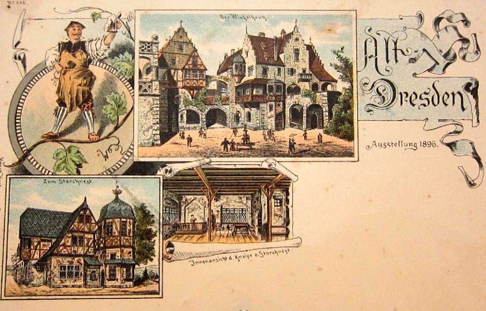 Exposición El casco antiguo posada postal bella época dresde