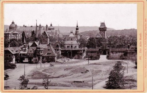 Exposición El casco antiguo vista hacia el este tele bella época dresde