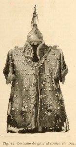 Exposition objets coréens, Le Monde Illustré - 16 - Costume de général coréen en 1522