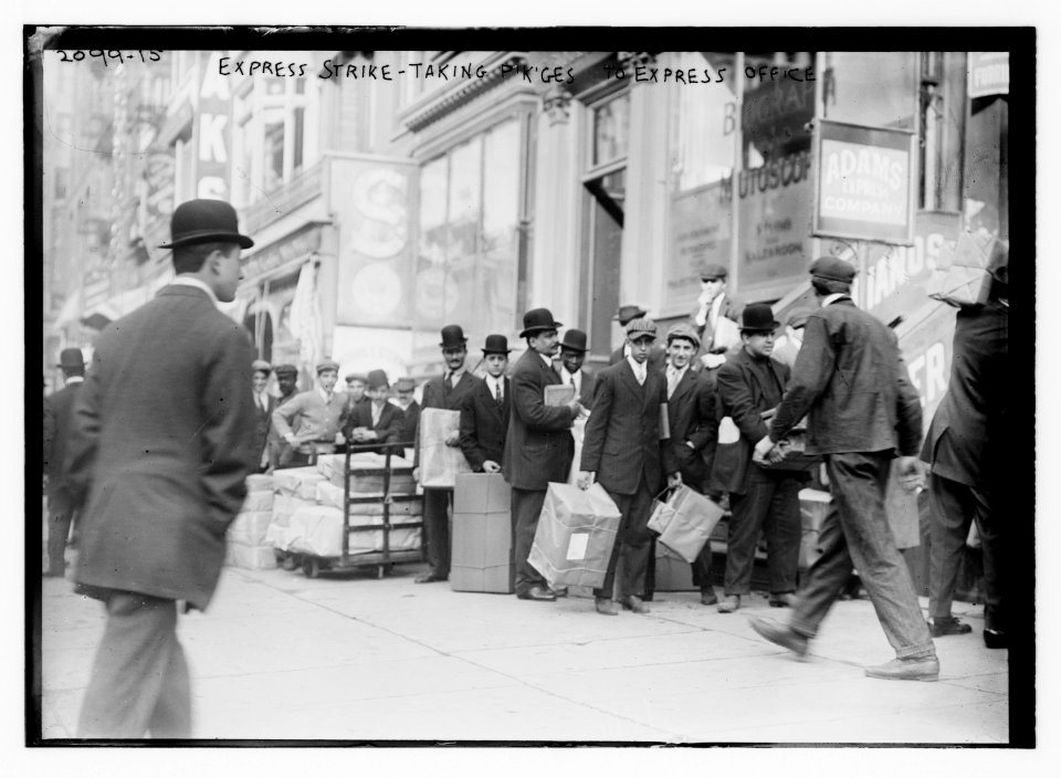 Express strike, taking packages to express office LCCN2014688703