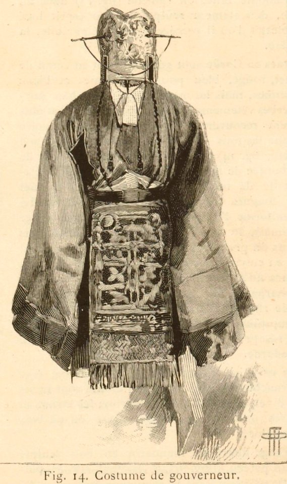 Exposition objets coréens, Le Monde Illustré - 18 - Costume de gouverneur