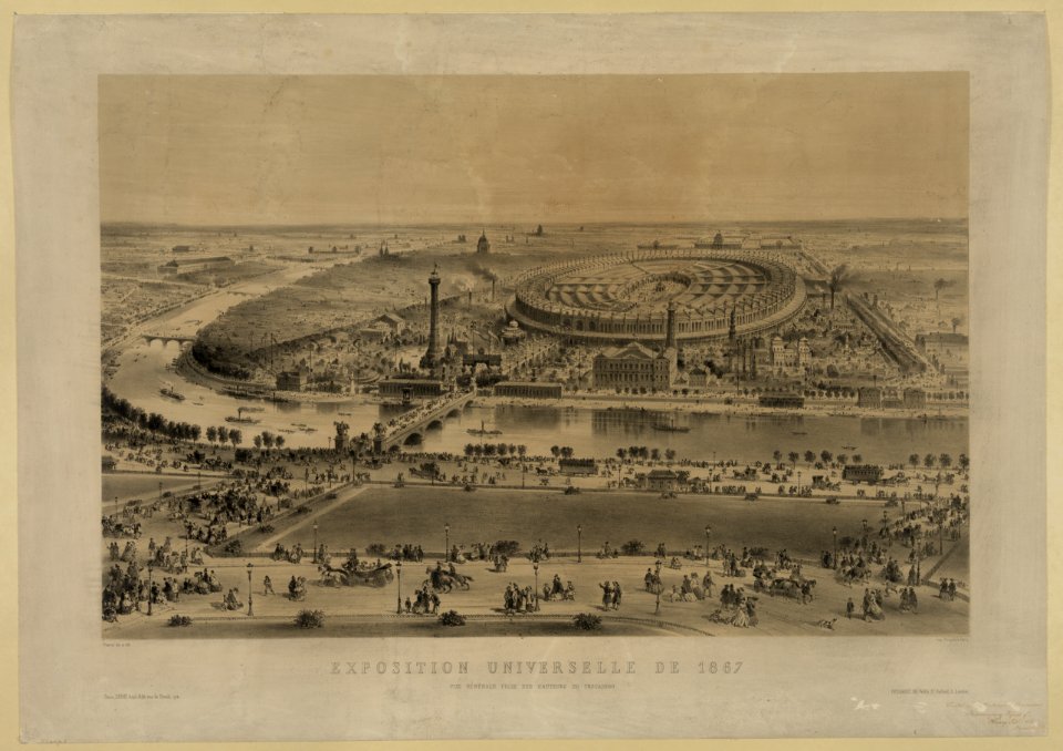 Exposition universelle de 1867, vue genérale prise des Hauteurs du Trocadero - Library of Congress