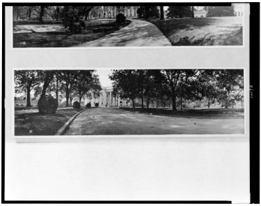 Exterior of the north portico and driveway of the White House, Washington, D.C. LCCN96502756