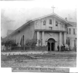 Exterior of the Old Mission Church, Mission Dolores, dedicated in 1776 LCCN2002723495