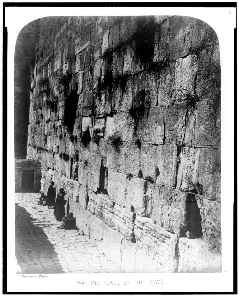 Exterior of the Haram-Ash-Shárif. Wailing place of the Jews - P. Bergheim, photo. LCCN90710516