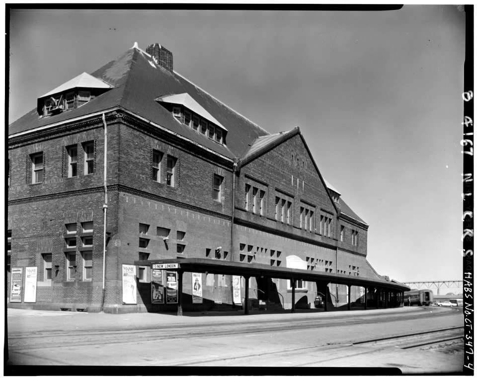 EXTERIOR, SOUTH AND EAST ELEVATION - New London Railroad Station-001