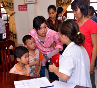 Eye screening for kindergarten children in Quoc Oai district of Hanoi (14310289894) photo