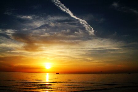 Sunset sea abendstimmung water photo