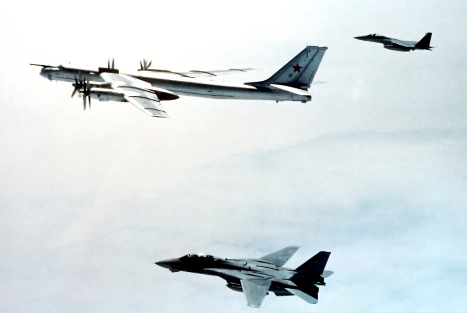 F-14 and F-15 Escort Tu-95