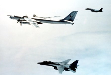 F-14 and F-15 Escort Tu-95