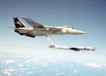 F-14 Tomcat VF-51 intercepting TU-95 Bear