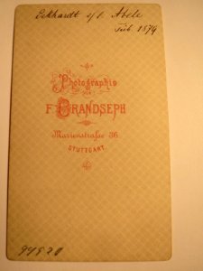 F Brandseph - Tübinger Student Eckhardt - Abele CdV 1879 R