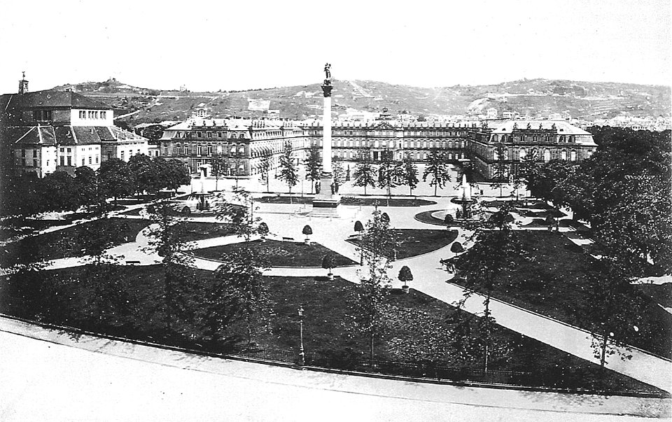 F Brandseph - Stuttgart Schlossplatz - Albuminpapier n Aug 1863 (PhS157)