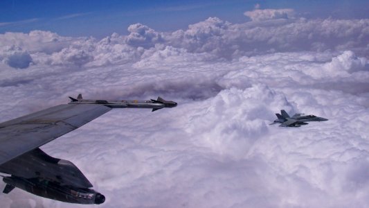 F A-18C Hornets fly combat missions. (8653255024)