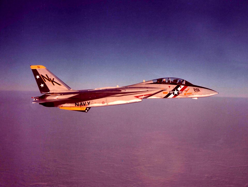 F-14A Tomcat of VF-2 in flight on 12 September 1973 (NNAM.1996.253.7419.017)