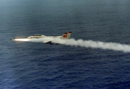 F-14A VF-1 firing AIM-9L 1989