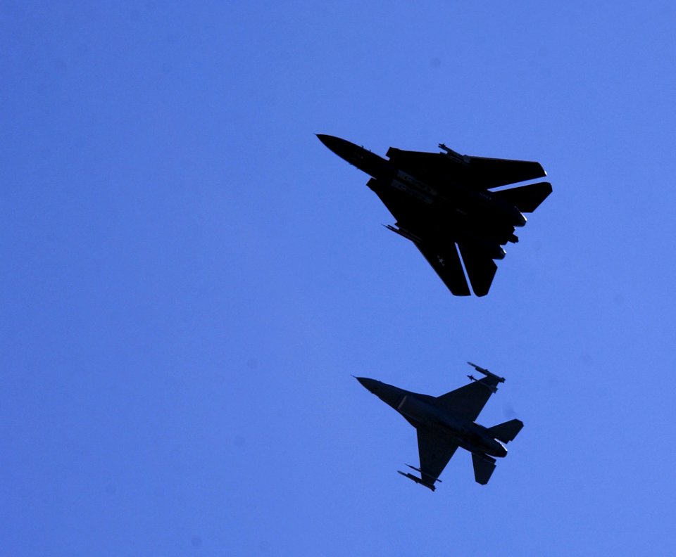 F-14 and F-16, Key West Naval Air Station, Oct. 25, 2002