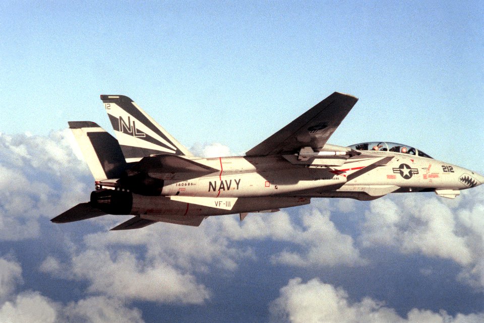 F-14A VF-111 in flight near Pearl Harbor 1981