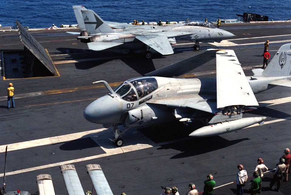 F-14A and A-6E of CVWR-30 USS Nimitz 1992