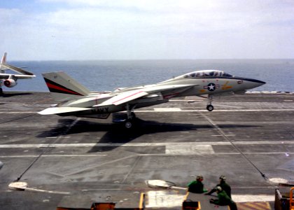 F-14A VF-154 landing on USS Carl Vinson (CVN-70) 1984