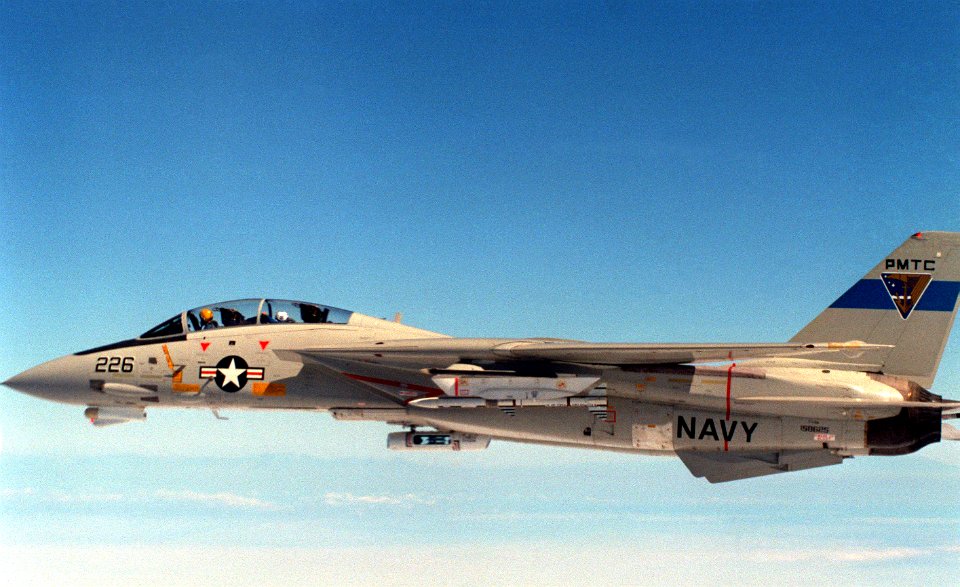 F-14A of PTMC with AIM-120 1981