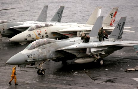 F-14As VF-111 on USS Carl Vinson (CVN-70) 1987