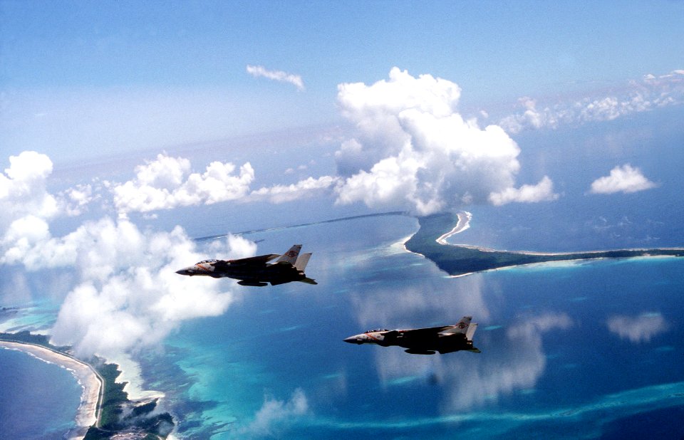 F-14A VF-102 Over Island