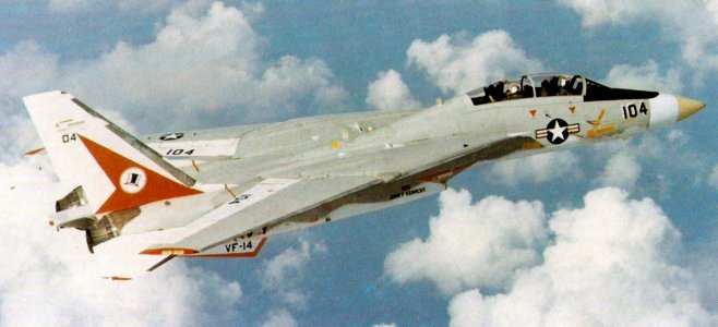 F-14A VF-14 in flight 1975