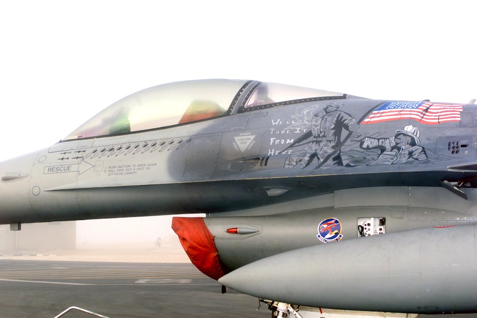 F-16 We'll Take It From Here Nose Art