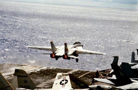 F-14A VF-21 launch USS Constellation (CV-64) 1984