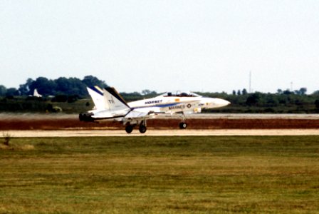 F-18B prototype taking off at NAS Patuxent River 1981