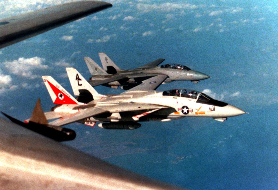 F-14As VF-14 in flight 1990