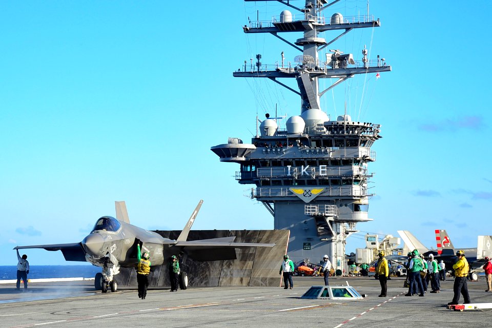 F-35C Lightening II aboard USS Dwight D. Eisenhower (21319056063)