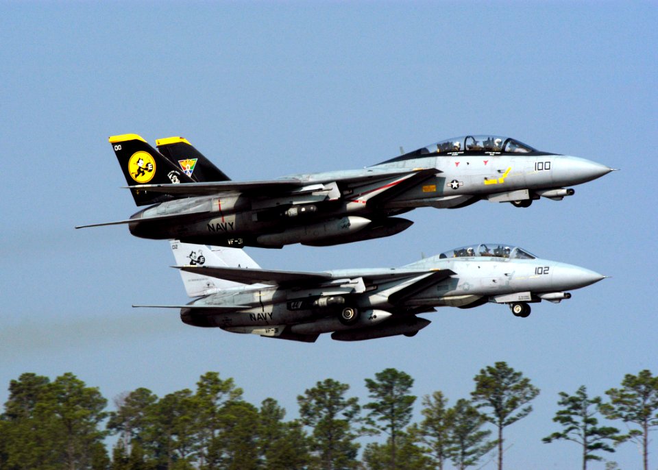 F-14D Tomcats of VF-31 take off from NAS Oceana in 2006