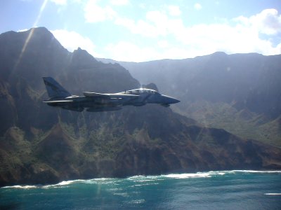 F-14D VF-2 Coastal Mountain Fly By