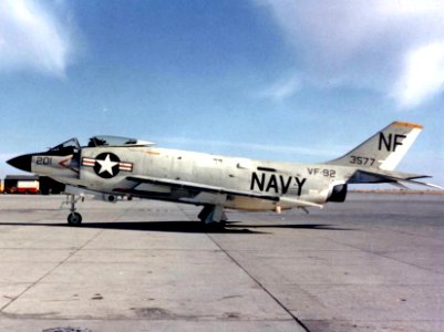F-3B Demon of VF-92 parked c1963