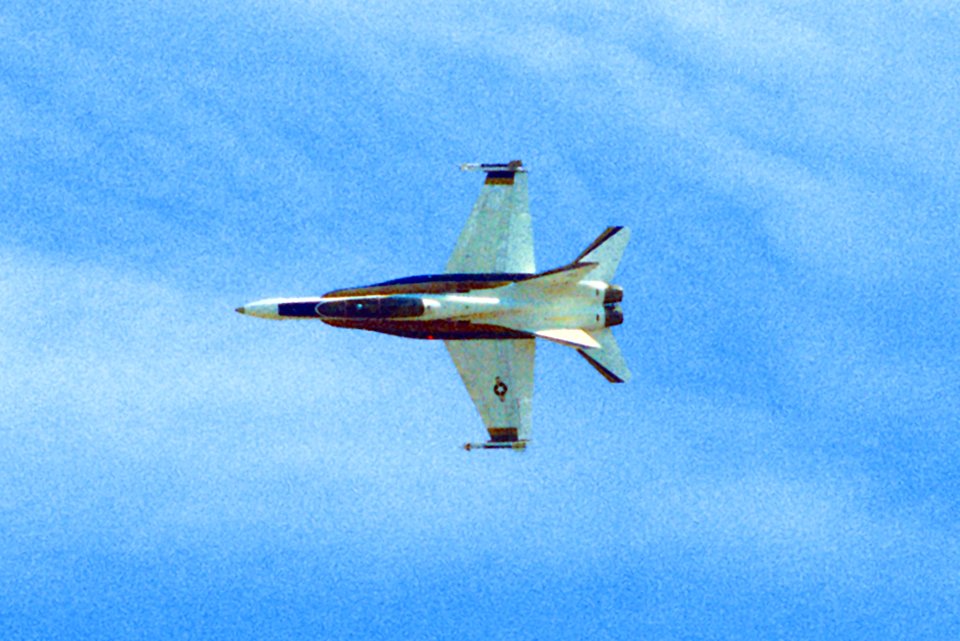 F-18B prototype over NAS Patuxent River 1981