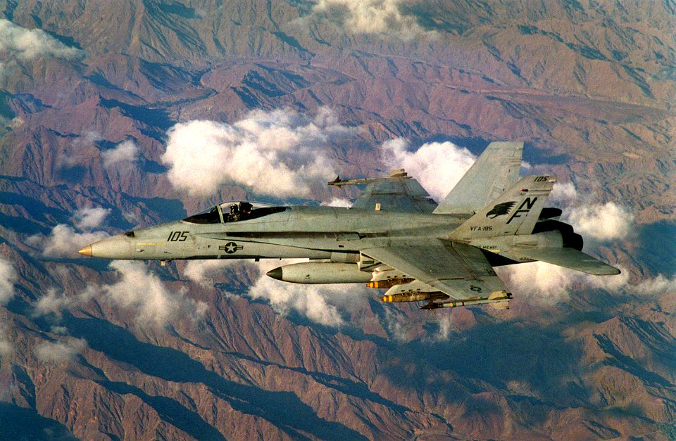 F-18A VFA-195 in flight 1991